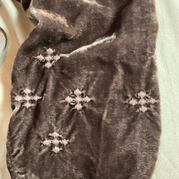 JOHNNY Was Shobah 3/4 Sleeve Embroidered Velvet Tunic Sz XS - Picture 6 of 7